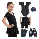 Roupa De Ballet Infantil  Linda Na Cor Preta 