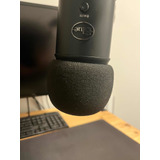 Microfone Condensador Blue Yeti Poadcast Preto Com Suporte