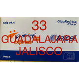 Chip Telcel Con Saldo 1 Sem Lada 33 Guadalajara 1 Pza