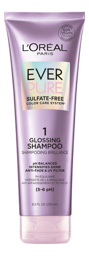  Loréal Paris Shampoo Ever Pure Glossing Sin Sulfatos, 250ml