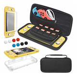 Funda De Transporte Para Nintendo Switch Lite 4 En 1 Negro