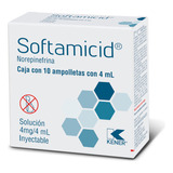 Softamicid (norepinefrina) 4mg/4ml Inyectable 10 Ampolletas 