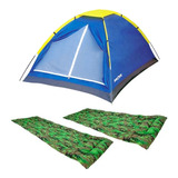 Barraca Camping Mor Iglu 3 Pessoas + 02 Colchonetes Solteiro