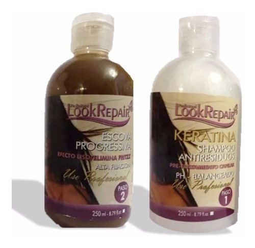 Kit Keratina: Look Repair 250 Ml Alisado Permanente