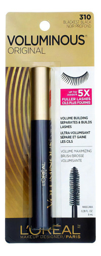 Loreal Voluminous 310 Blackest - Ml  Color 310 Blackest Black