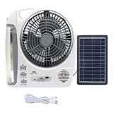 Ventilador Con Panel Solar 6 En 1 Recargable Gd-8028