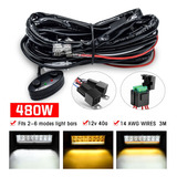 480w Mazo De Cables Tiras Led 14awg 12v40a Interruptor Relé