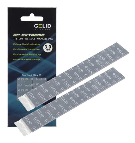 2x Pad Térmico Gelid Extreme Tp-vp05-e 120x20x3mm 12w/mk