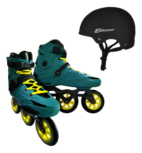 Patines De Velocidad Urbano V8 Bota Ergonómica + Casco