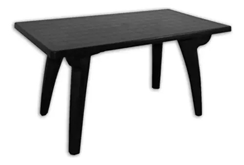 Mesa Rectangular 140cm Negra Mascardi Alma De Hierro