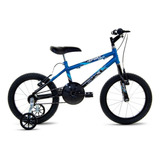 Bicicleta  Infantil Infantil Bkl Bikes Sport Junior Aro 16 Cor Azul Com Rodas De Treinamento