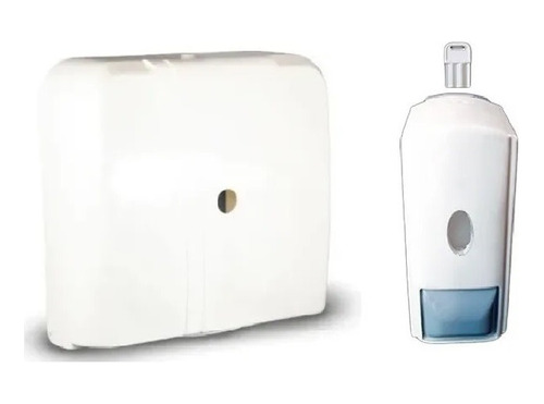 Kit Dispenser Blanco De Toalla Intercalada + Jabon Liquido  