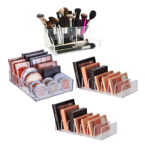 Kit Porta Acrílico Organizador Maquiagem/blush/paleta/batom