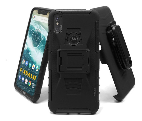 Funda Compatible Con Moto Rudo Protector Motorola + Mica 5d