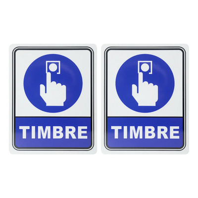 2 Letreros Toque Timbre Señalamientos 20x25 Cm | MercadoLibre