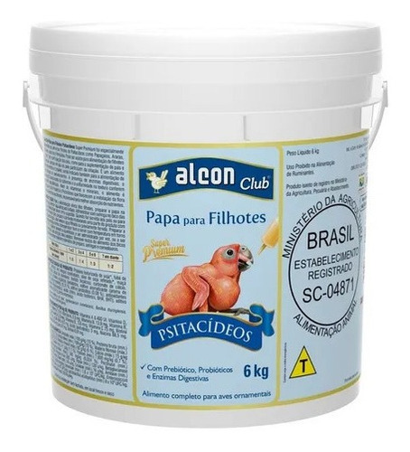 Alcon Club Papa Para Psitacideos 6kg Balde