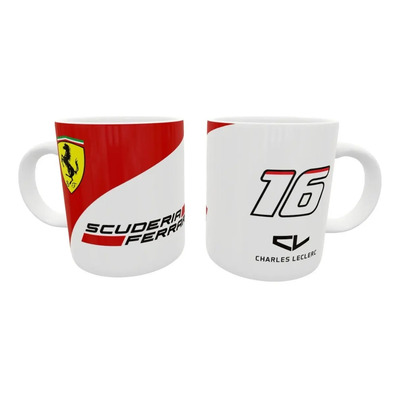 Taza Ferrari Charles Leclerc F1 / Cerámica 330 Ml.
