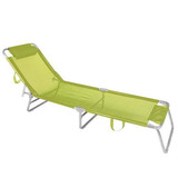 Cadeira Espreguiçadeira Praia Piscina Sol Em Aluminio Verde