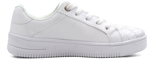 Tenis Sneaker Andrea Mujer Dama Blancos Comodos Con Grabado
