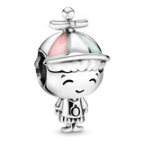 Charm Pandora Niño Pequeño 100% Plata Ley + Estuche