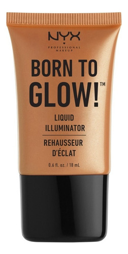 Iluminador Nyx Professional Makeup Nyx Born To Glow! Líquido Tono Pure Gold