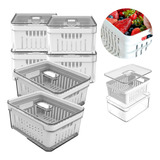 Kit Conjunto De 6 Potes Herméticos Mantimentos Frutas Legume