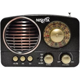 Radio Vintage Nisuta Estéreo Bluetooth Fm Parlante Portatil
