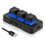 Eholy Teclado Mecánico Usb Para Juegos De 3 Teclas, Mini Tec