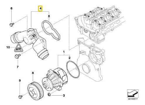 Termostato Completo Para Bmw Serie 5 E39 520i M54 Foto 4