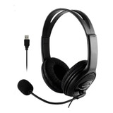 Auriculares Con Mic Gaming Conferencia Pc Ps4 Jetion Jet108u Color Negro