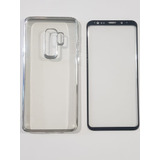 Funda Borde Plateado+ Glass Compatible Con Samsung S9 Plus