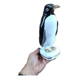 Pinguim Antiguid Origin Porcelana Fios Ouro 25x11x10cm  950g