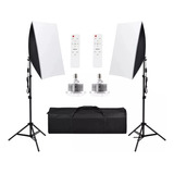 Kit Iluminação Softbox Led 170w 50x70cm Controle 3200-5500k