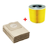 Kit Filtro Bolsas Aspiradoras Compatible Karcher Wd3 Wd3200