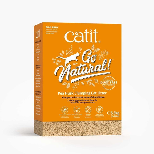 Arena Sanitaria Aglomerante Gatos Go Natural 5,6 Kg Catit