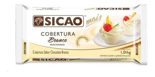 Cobertura Chocolate Branco Fracionada Barra Sicao Mais 1kg