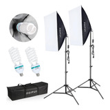 Aqirui Softbox Kit De Iluminacion De Estudio De Fotografia C