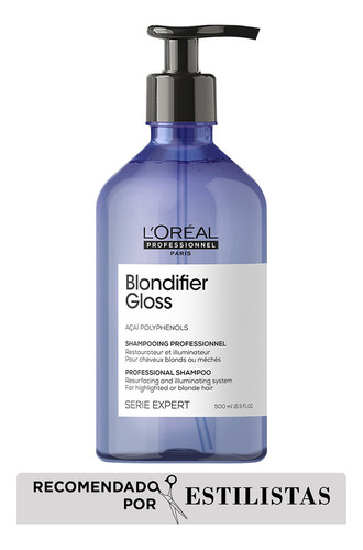 Shampoo L'oréal Blondifier Gloss Para Cabello Rubio 500 Ml