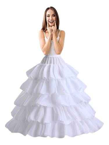 Anágua Saiote Armação Para Vestido Noiva Debutante 5 Babados