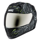 Casco Para Moto Integral Mac Helmets M67 Bass  Gris Mate Edición Limitada Talle 2xl 