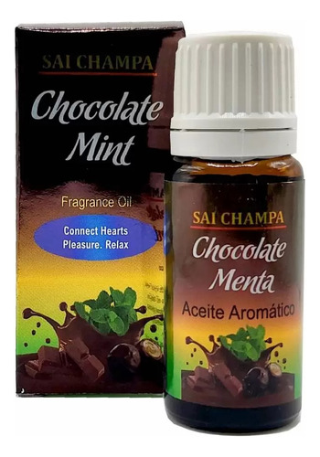 3x Aceite Aromático Chocolate Menta 10ml - Esencia Difusor