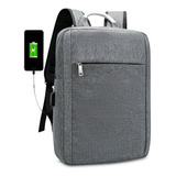 Mochila Usb Color Negro Notebook 15  35 Litros. Tecnomati