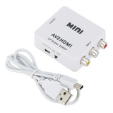 Mini Convertidor De Vídeo Av2 O Rca A Hdmi 720-1080p