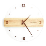 Reloj De Cuarzo Creativo Reloj Nórdico Simple Madera