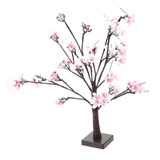 Batería 24pcs Led 55 Cm Luz Árbol De Cerezo Cálido W