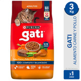 Alimento Para Gato Adulto Gati Carne Y Pollo 3kg - 01mercado