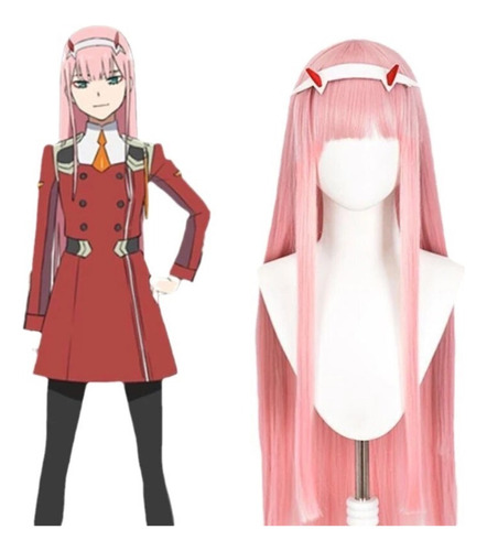 Peluca Zero Two Darling In The Franxx Cosplay Anime