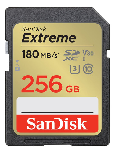 Cartão Sdxc Sandisk Extreme 256gb - 180mb/s