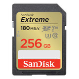 Cartão Sdxc Sandisk Extreme 256gb - 180mb/s