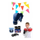 Kit Boxeo Guantes Niños Junior 6oz + Bucal Con Estuche